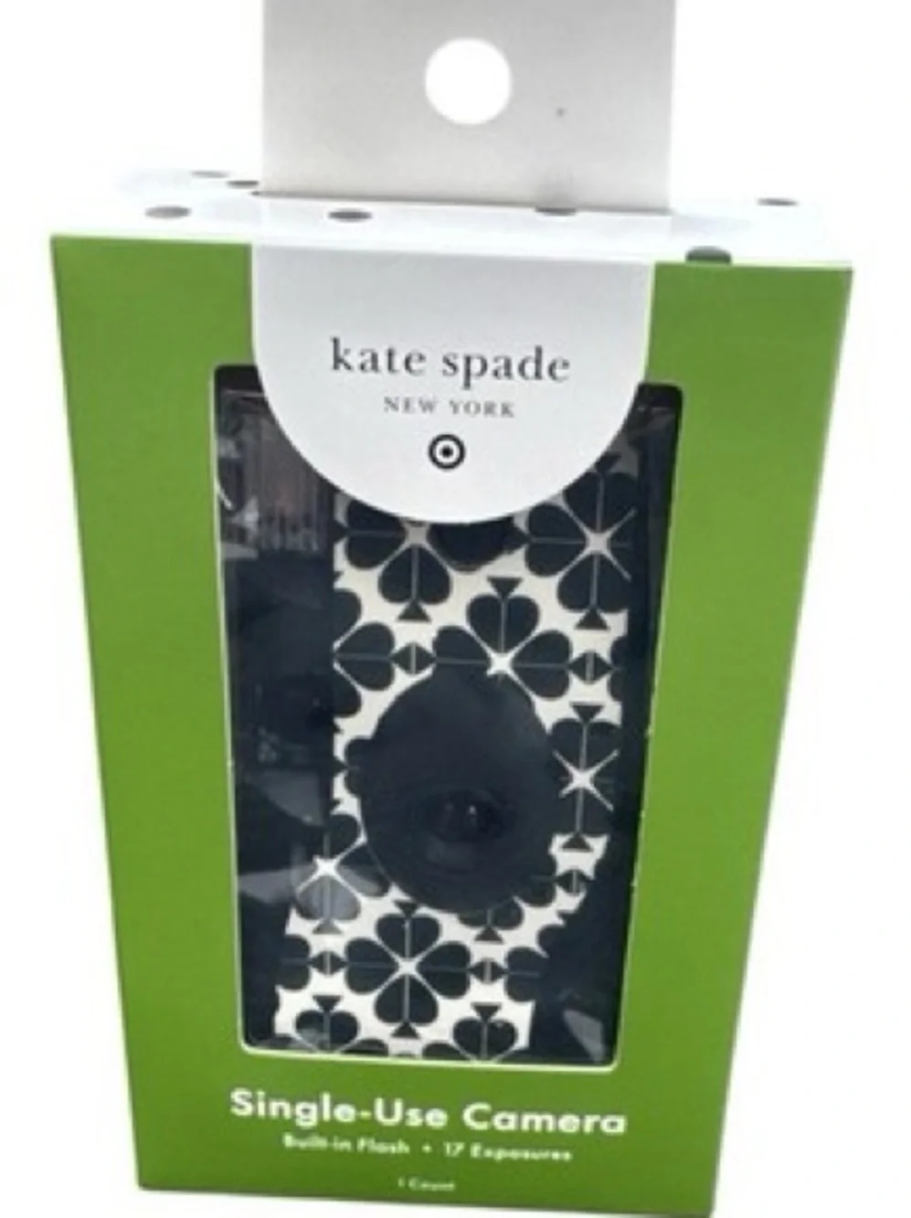 kate spade x target Black and White Spadeflower Single-Use Camera